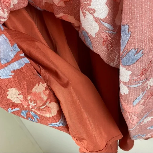 🦋Isabel Maternity Woven Floral Babydoll Top Chiffon Blouse Size XL - Picture 8 of 9